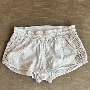 Lululemon Hotty Hot Low-Rise Shorts, size 8 in white